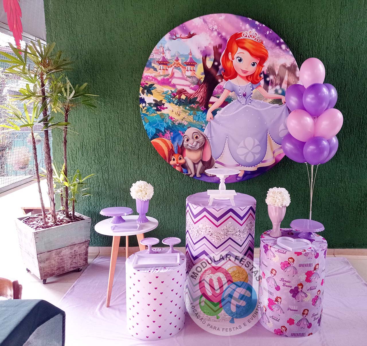 ideias criativas decoração festa princesa sofia 1 ano