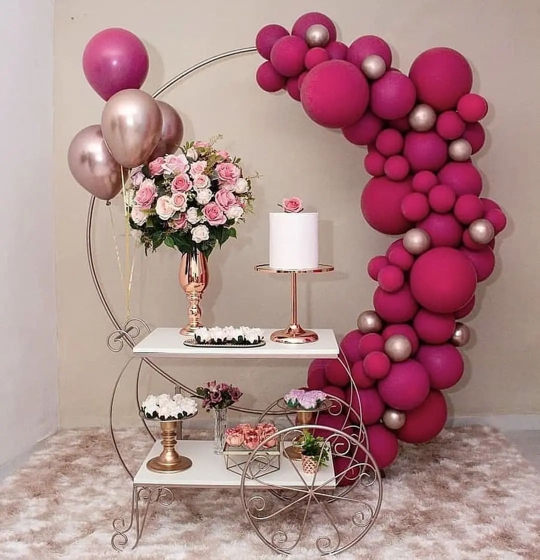 decoração de aniversário simples com balões desconstruídos passo a passo