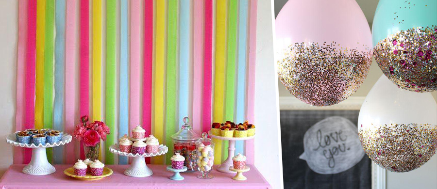decoração de festa de aniversário simples