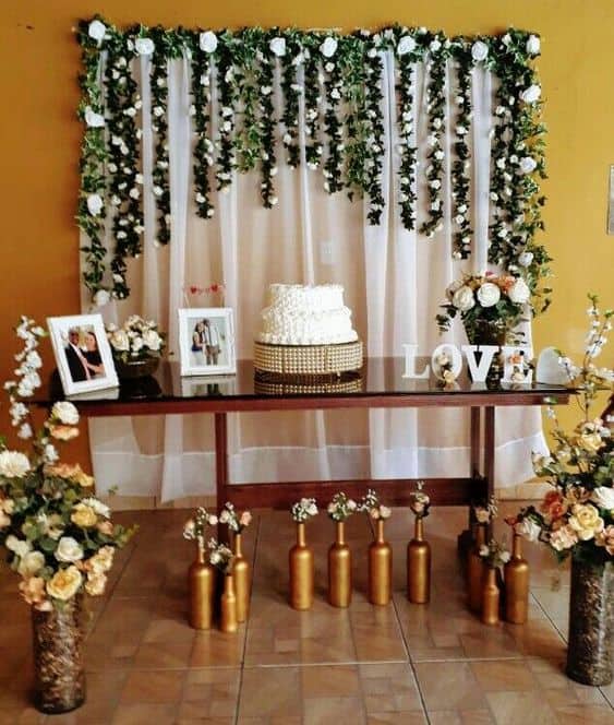 centro de mesa casamento DIY garrafa de vidro