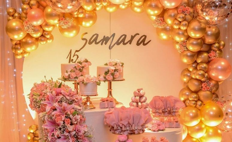 decoração de festa de quinze anos simples
