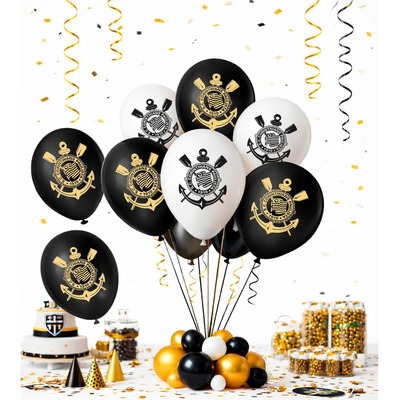 decoração de festa do corinthians simples