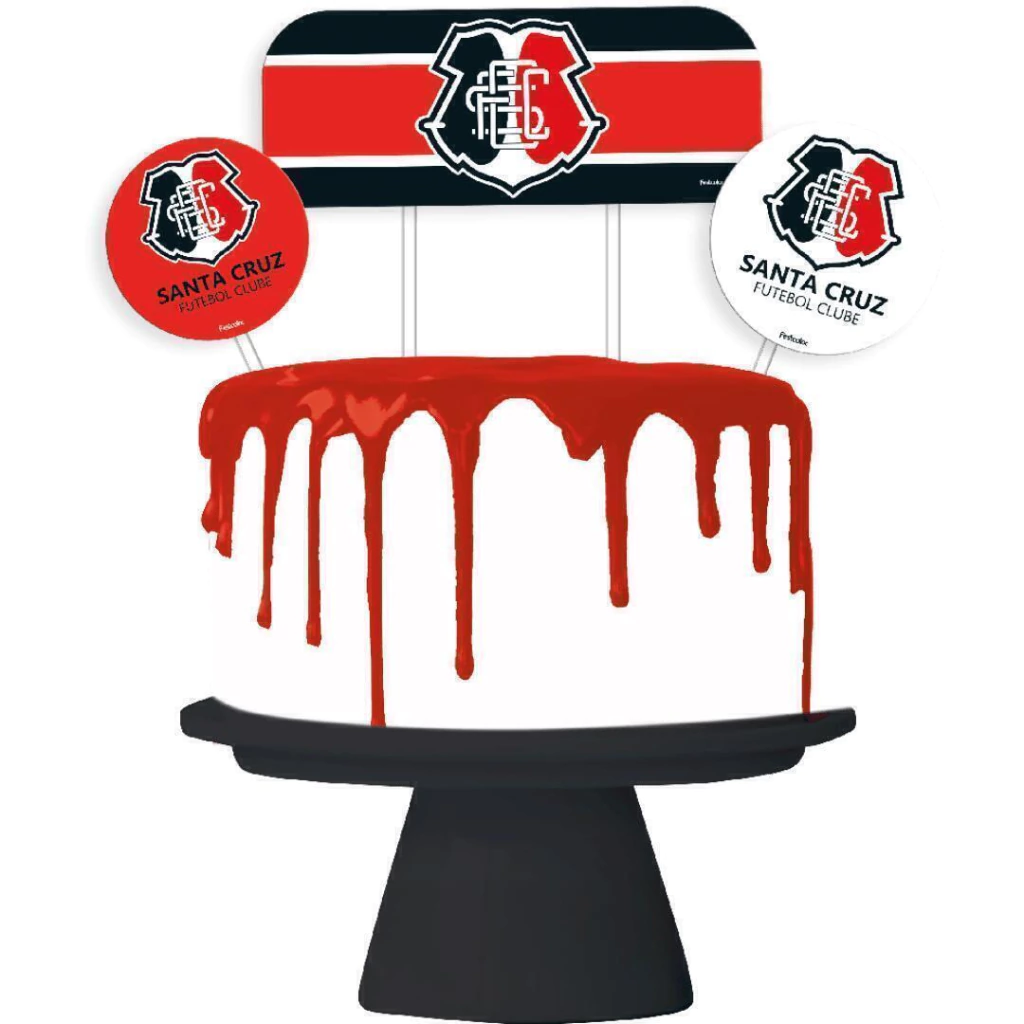 Como criar um bolo de aniversário temático do Santa Cruz com chantilly