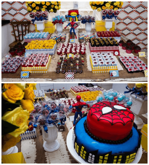 ideias criativas decoração festa homem aranha