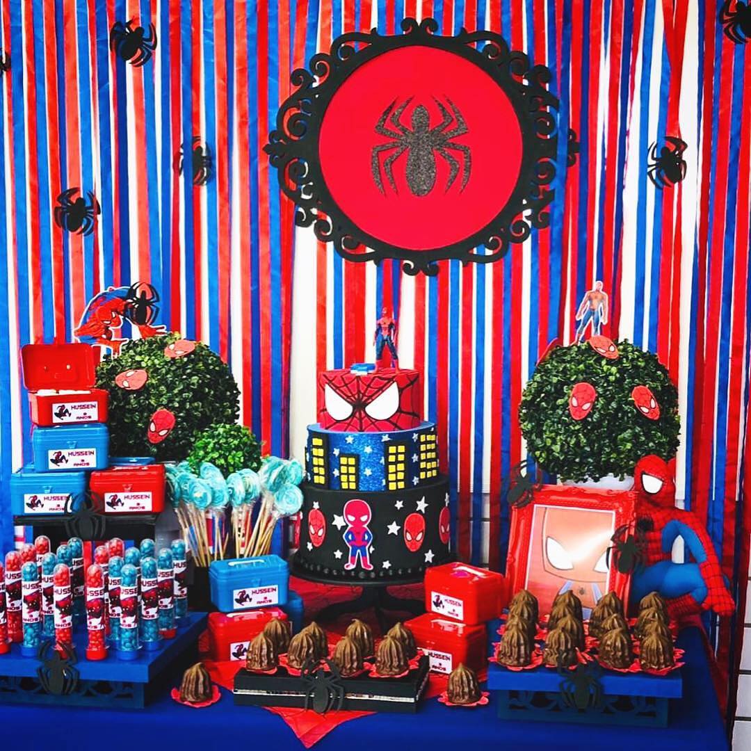 decoração de festa infantil homem aranha