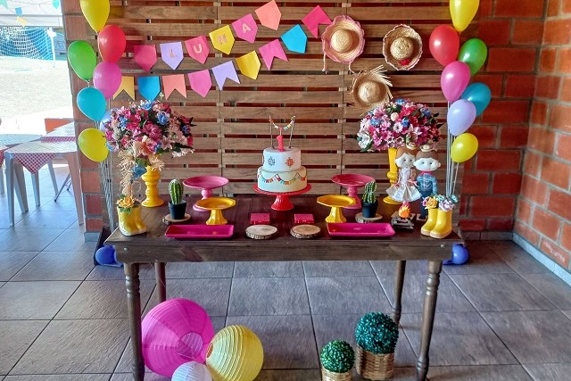 decoração de festa junina simples