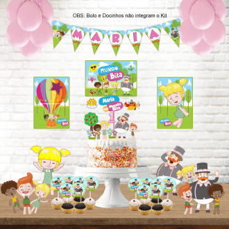 como fazer painel decorativo mundo bita menina