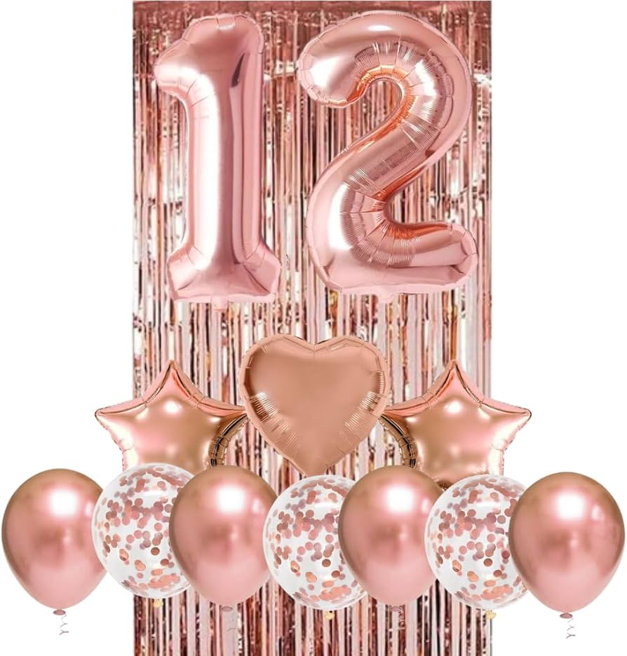 decoração de festa rose gold e dourado