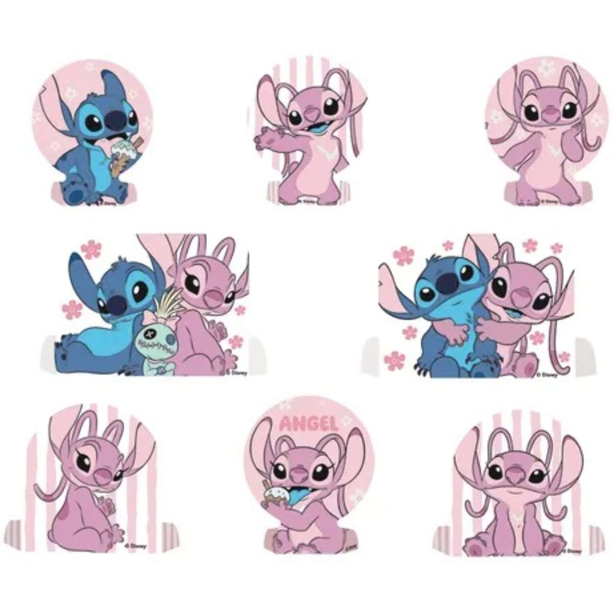 decoração de festa stitch e angel