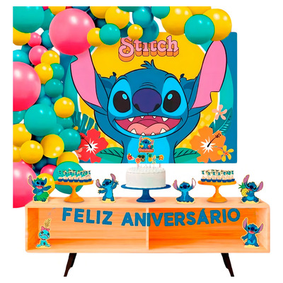 decoração de festa stitch simples