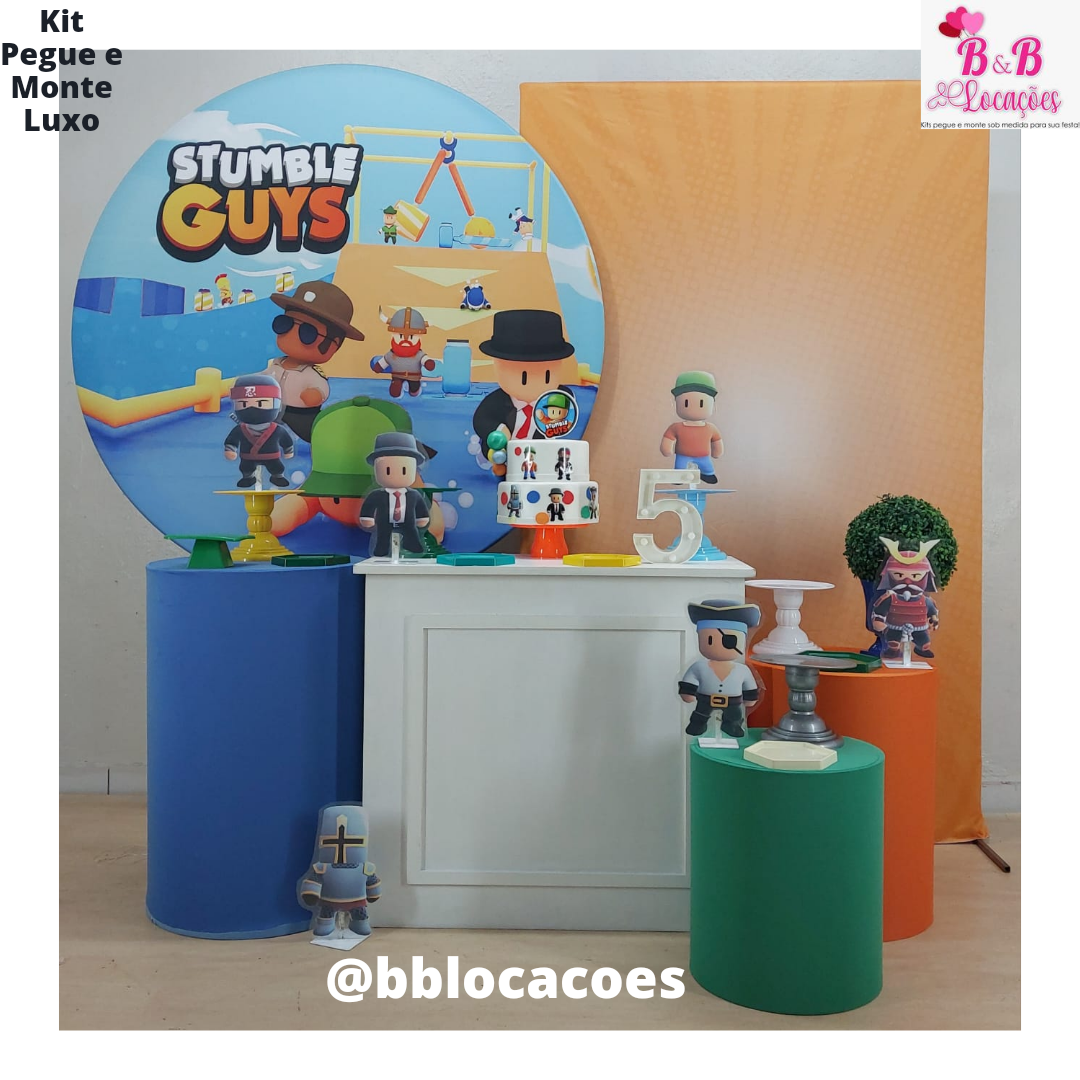 como fazer painel de festa stumble guys