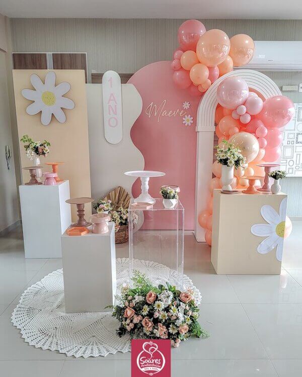 decoração de festa tema margarida