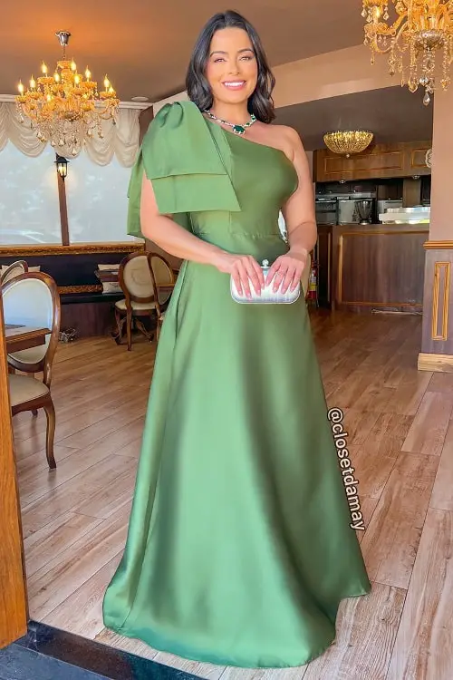 decoração festa verde oliva boho chic