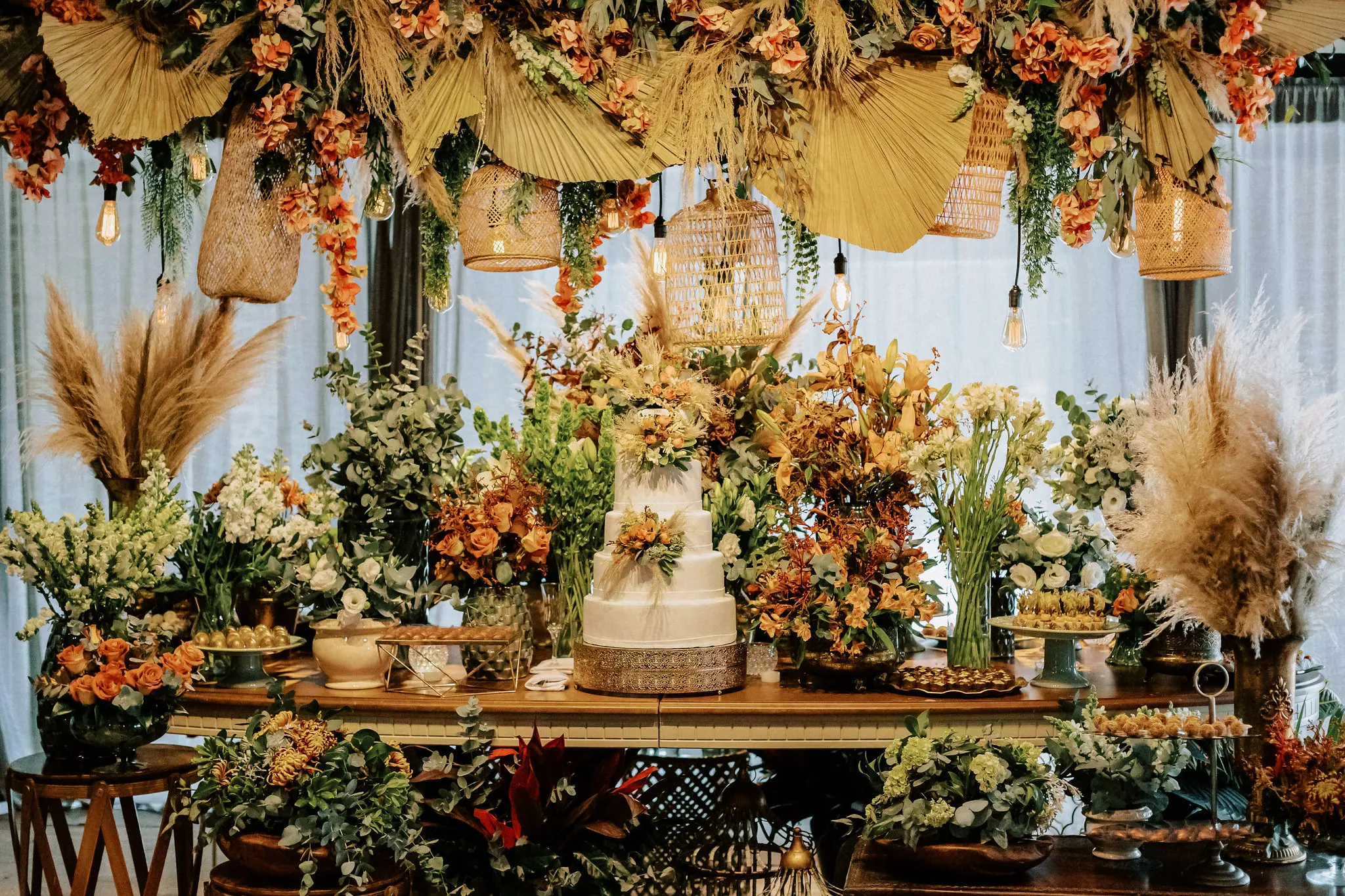 decoração de festa verde oliva