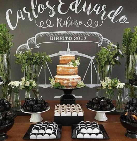 decoração de formatura simples