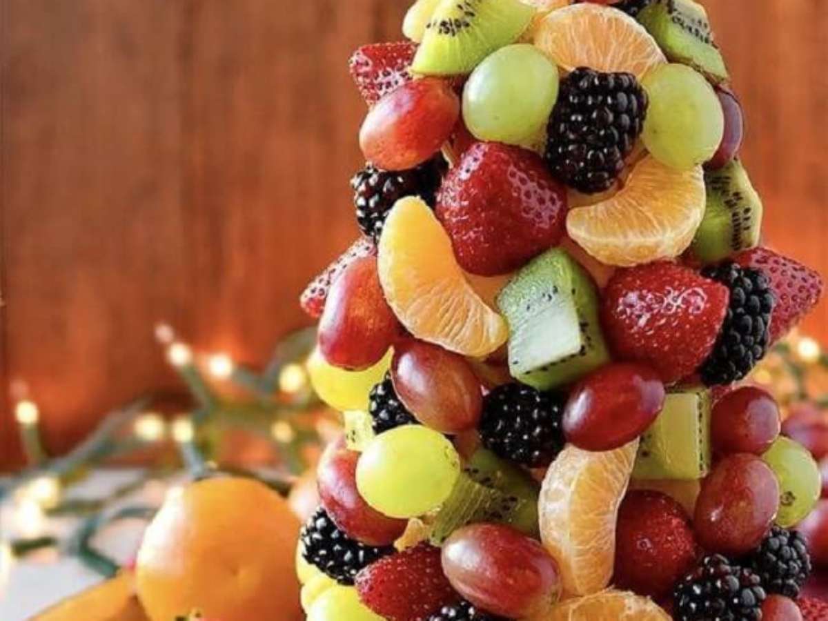 decoração de frutas para natal