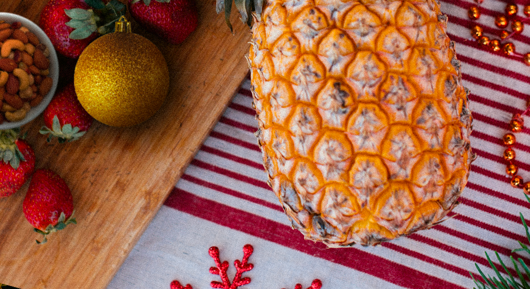 decoração de frutas para natal