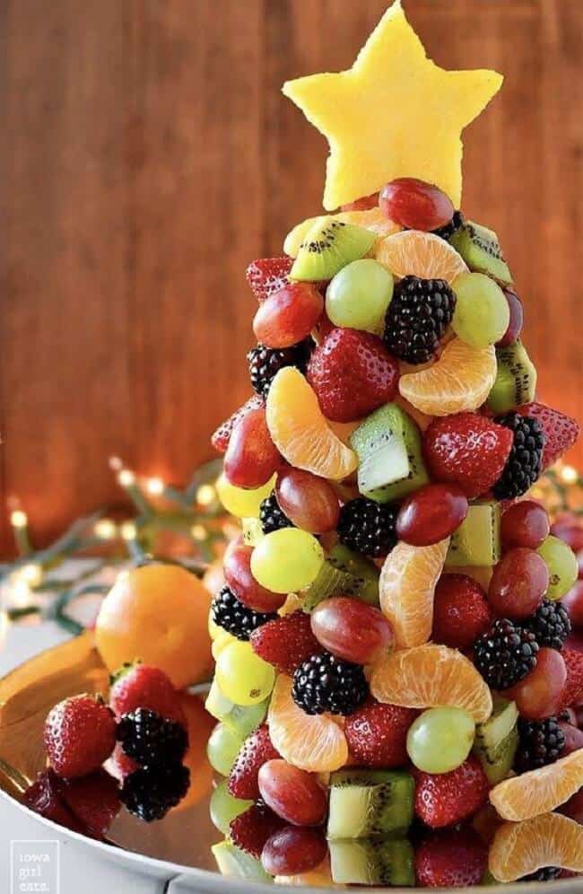 decoração de frutas para o natal