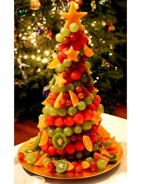 decoração de frutas para o natal