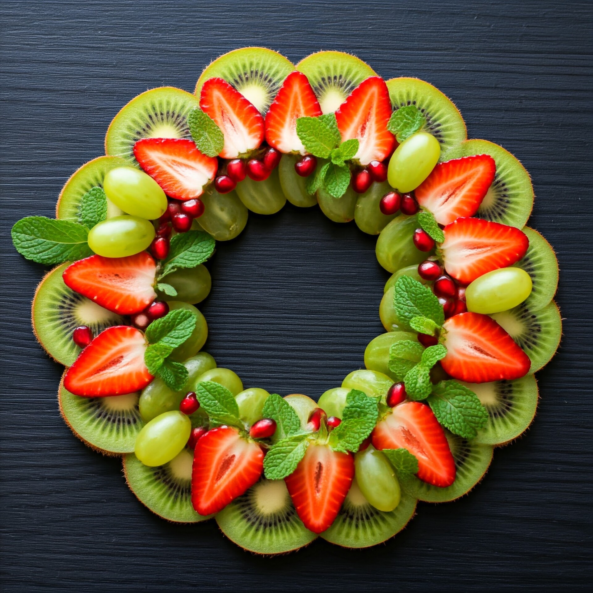 decoração de frutas para o natal