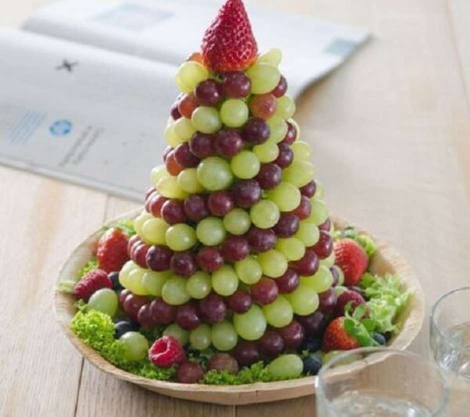 decoração de frutas para o natal