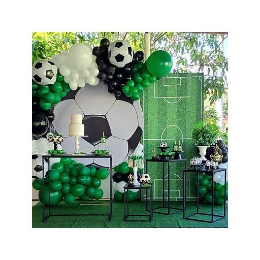 decoração de futebol com grama sintética