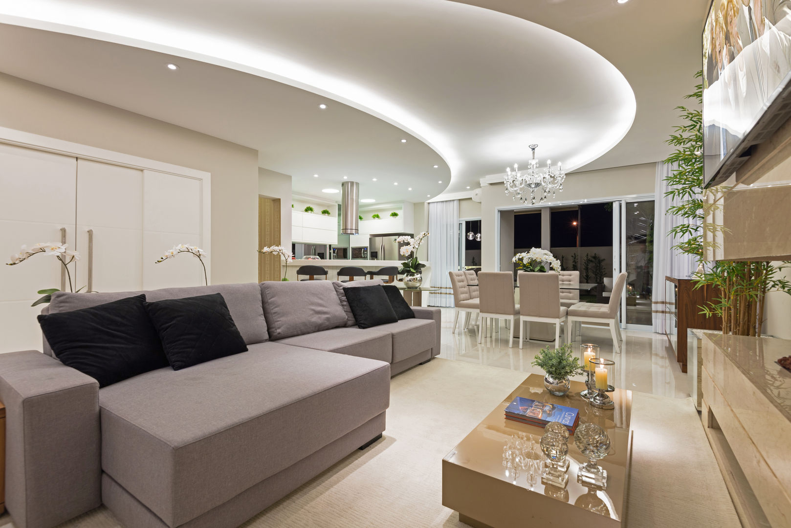 decoração de gesso para sala