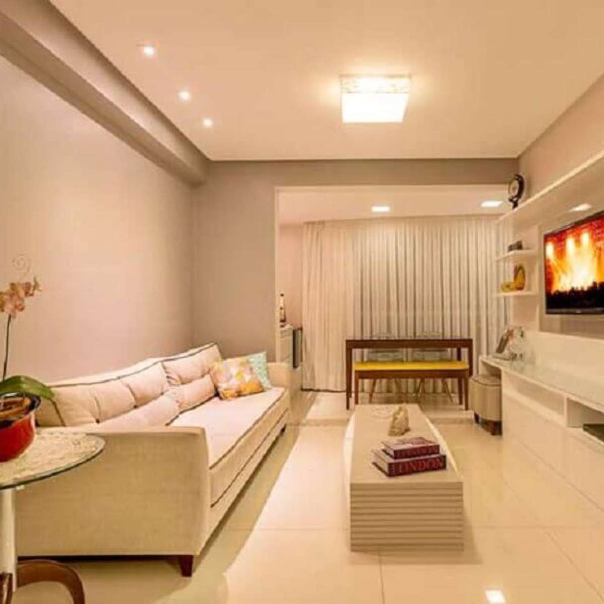 decoração de gesso para sala