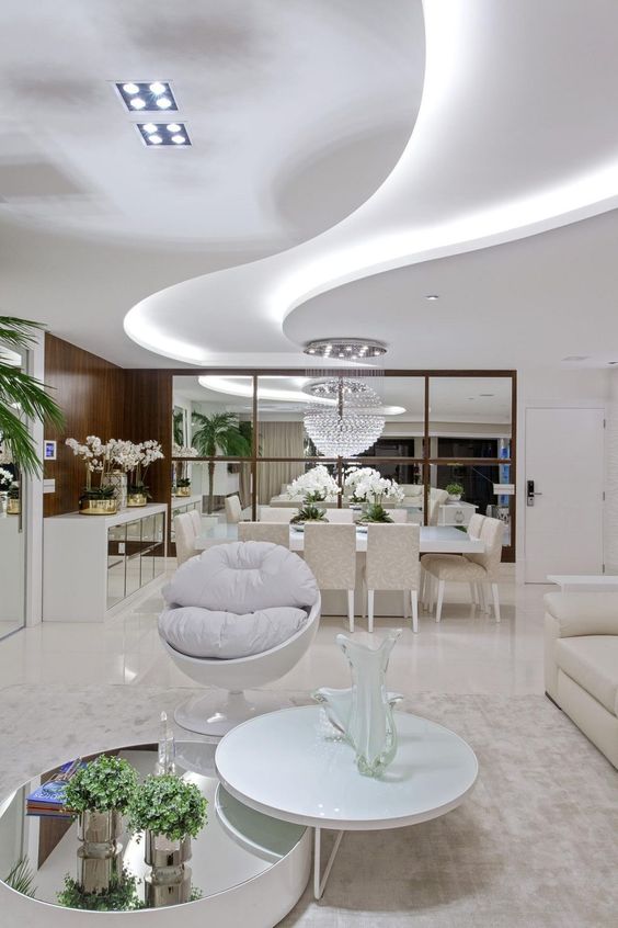 decoração de gesso para sala