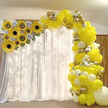 decoração de girassol com balão