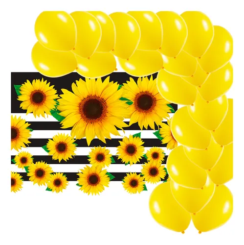 decoração de girassol com balão