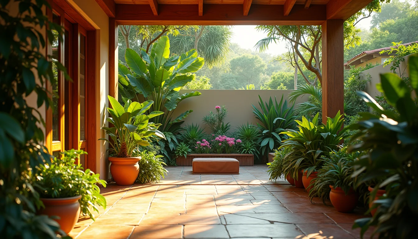 decoração de jardim