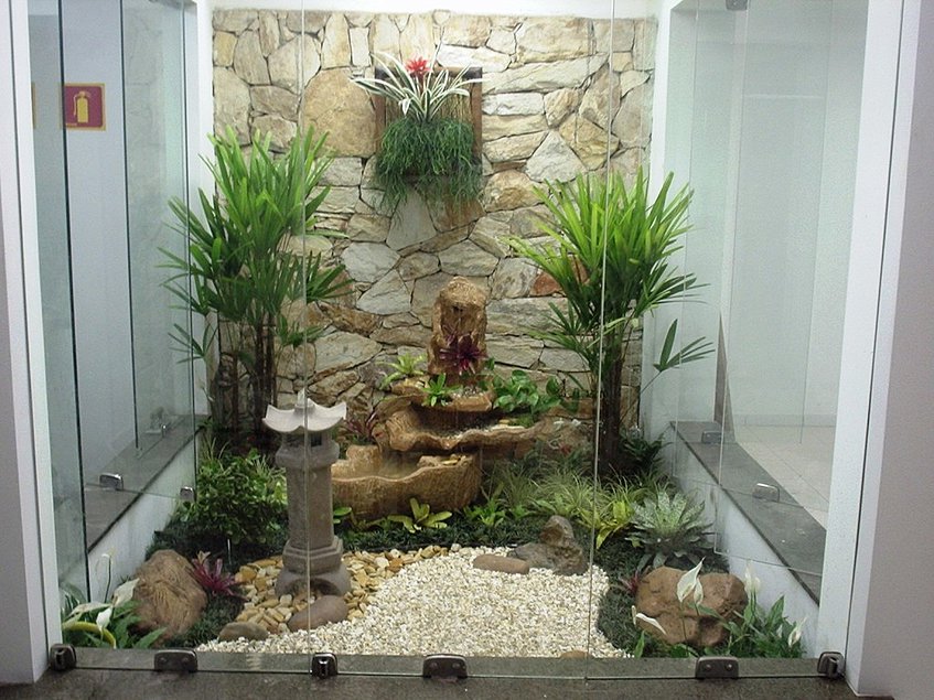 decoração de jardins com vasos