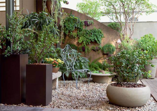 decoração de jardins com vasos