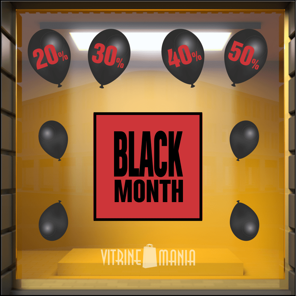 decoração de loja black friday