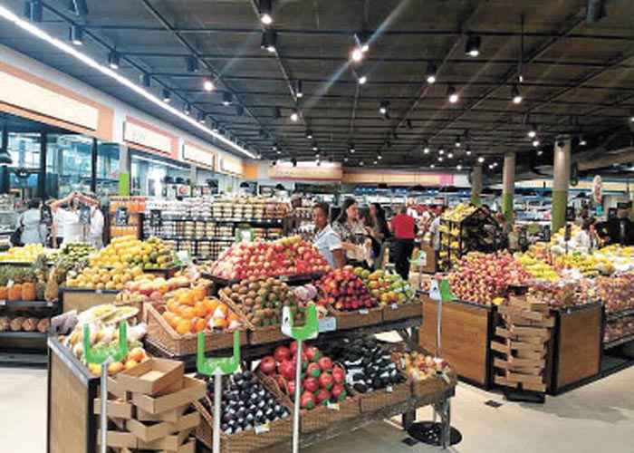 decoração de loja de produtos naturais