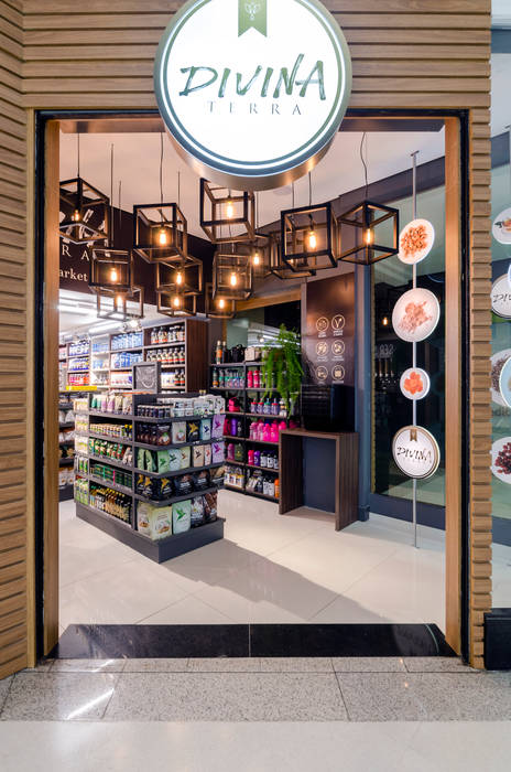 decoração rústica vs moderna loja produtos naturais