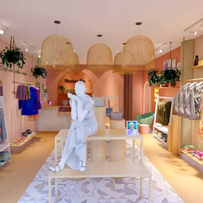decoracao de loja de roupas feminina