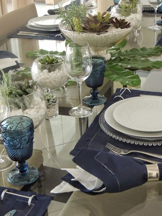 decoração de mesa de jantar