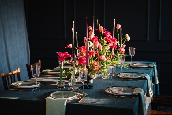 decoração de mesa de jantar