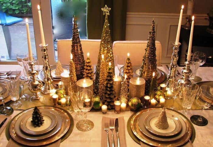 inspiração mesa de natal rústica e minimalista
