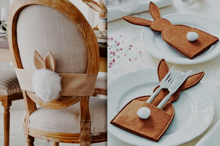 decoração de mesa de páscoa simples