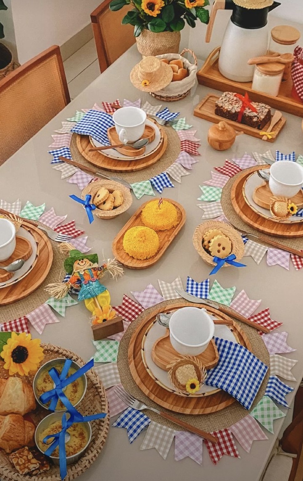 decoração de mesa festa junina