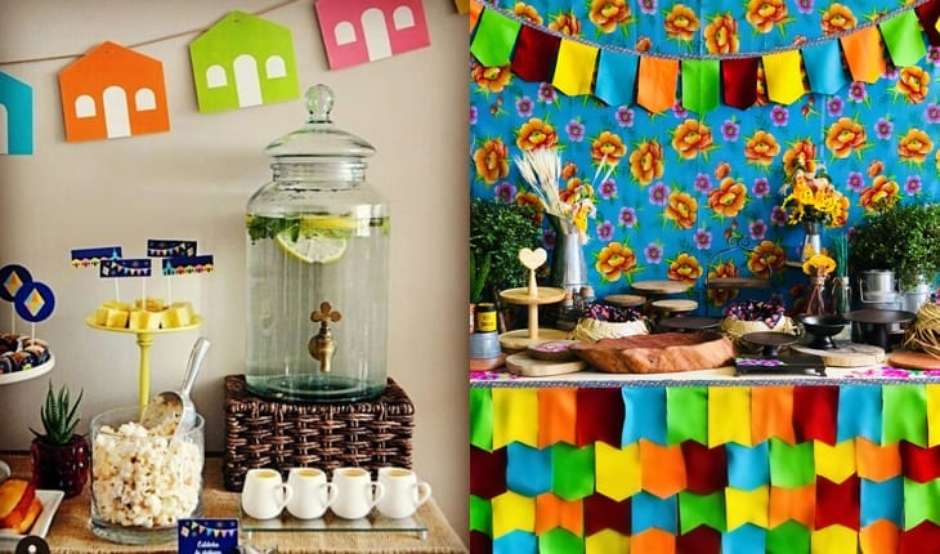 decoração de mesa festa junina