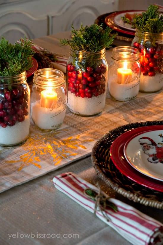 5 Ideias Criativas de Centros de Mesa de Natal DIY