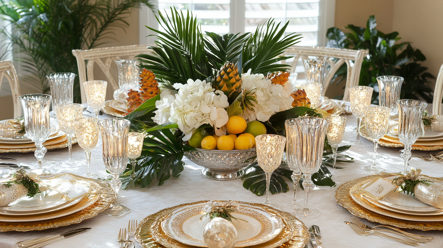 ideias criativas decoração mesa reveillon