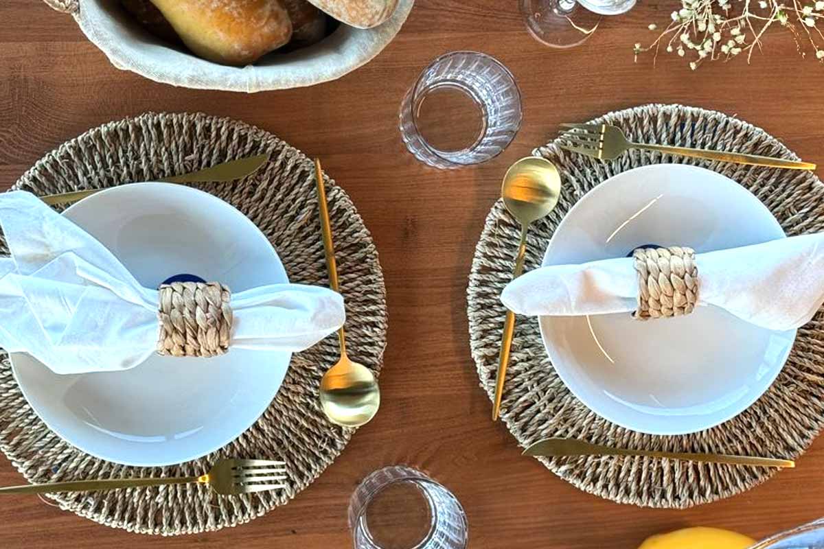 decoração de mesa simples