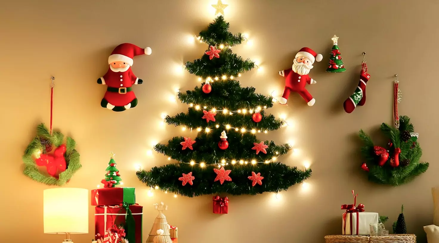 decoração natal ao ar livre barata e sustentavel