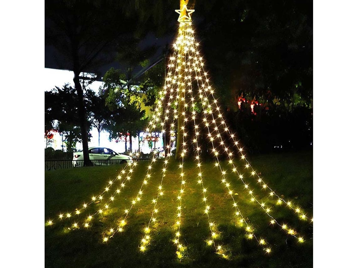 decoração natal ao ar livre barata e sustentavel