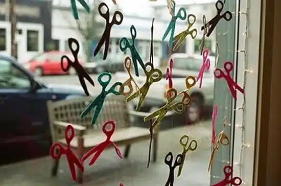 decoração de natal barbearia